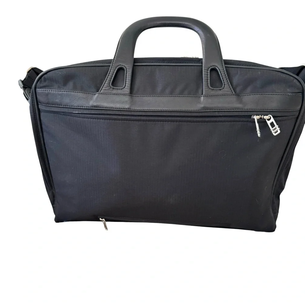 TUMI Alpha Laptop Bag Briefcase Black Ballistic Nylon Travel Bag